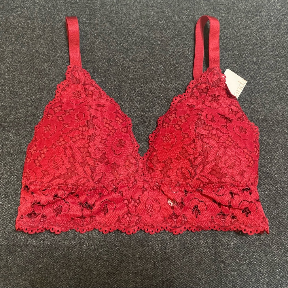 Momanda Red Lace Nursing Bra